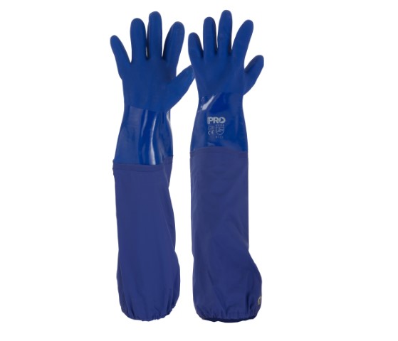 PROCHOICE 60CM BLUE PVC GLOVES LARGE